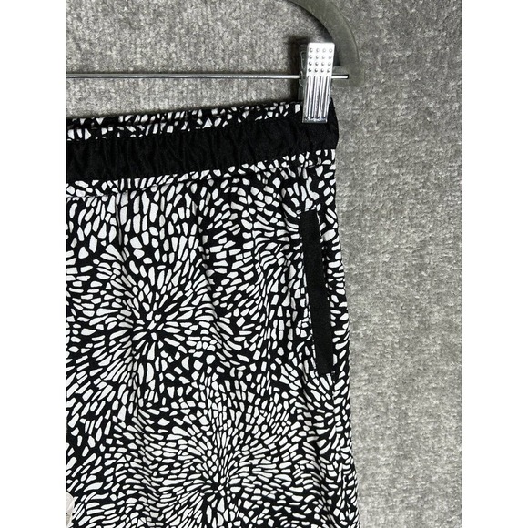DKNY Brushed Jersey Pull On Pants Womens Size Small Stretch Black White Pockets - Picture 8 of 13